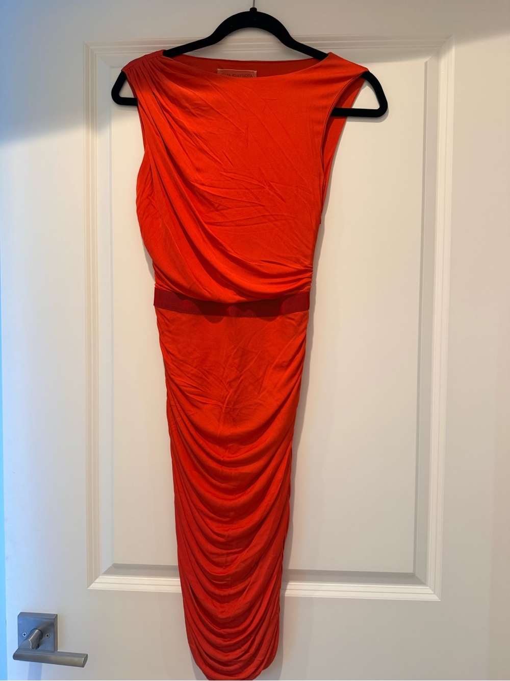 Giambattista Valli Midi Dress in Dark Coral